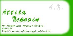 attila nepovin business card